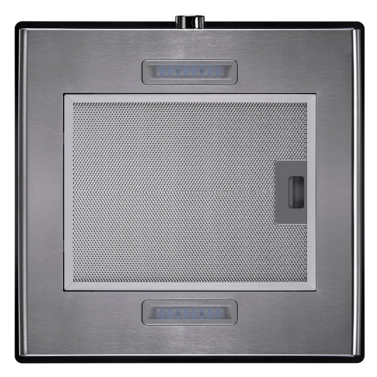 electriQ 100cm Curved Glass Island Cooker Hood - Stainless Steel