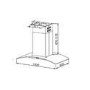 electriQ 100cm Curved Glass Island Cooker Hood - Stainless Steel