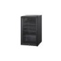 GRADE A3 - electriQ 128 Can Capacity Drinks Fridge Black With Glass Front