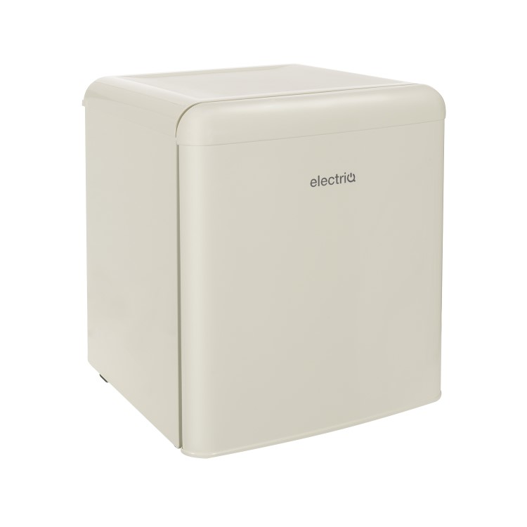 Refurbished electriQ 45 Litre Freetanding Table Top Fridge Retro 48cm Wide - Cream