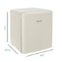 electriQ 45 Litre Freetanding Table Top Fridge Retro 48cm Wide - Cream