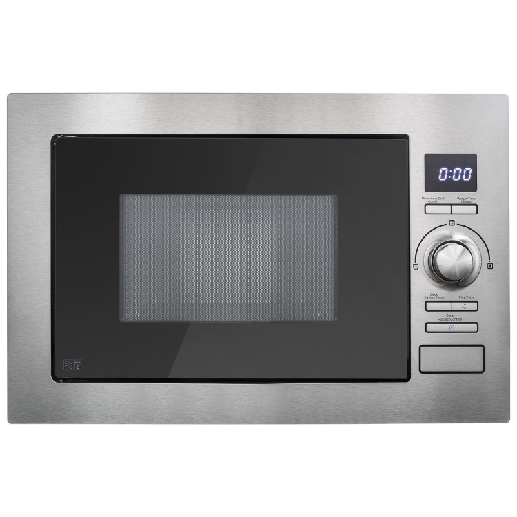 electriQ Built-In 900W Microwave with Grill - Stainless Steel
