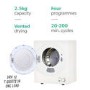 Refurbished electriQ eiqmtd2w Freestanding Vented 2.5KG Tumble Dryer White