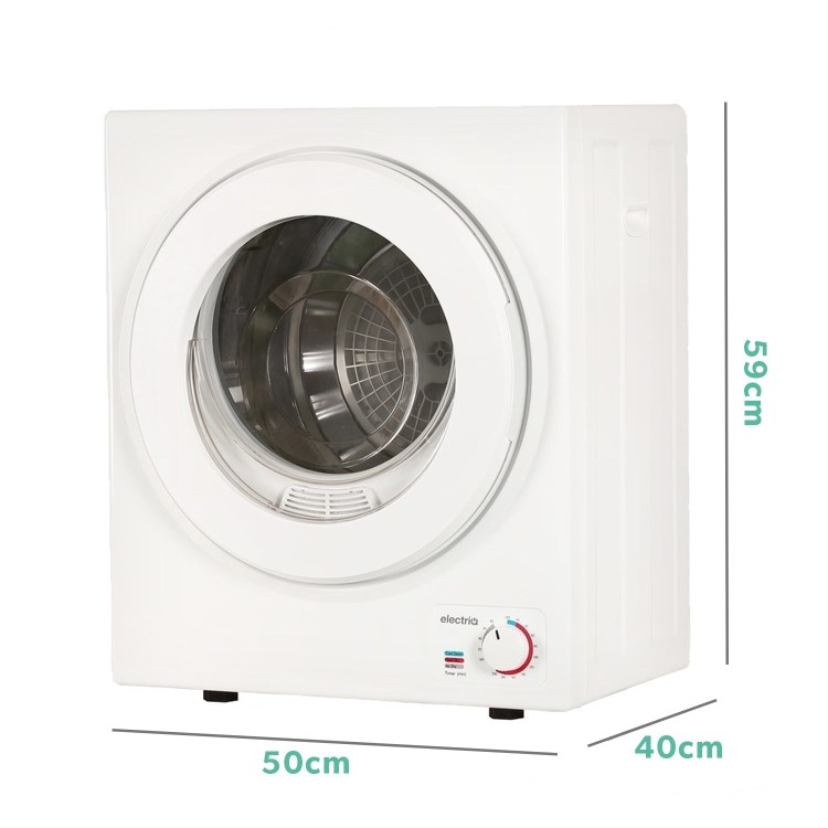 Refurbished electriQ eiqmtd2w Freestanding Vented 2.5KG Tumble Dryer White