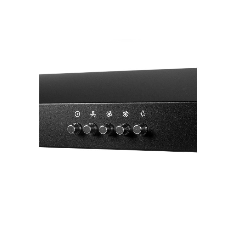 electriQ 60cm Visor Cooker Hood - Black