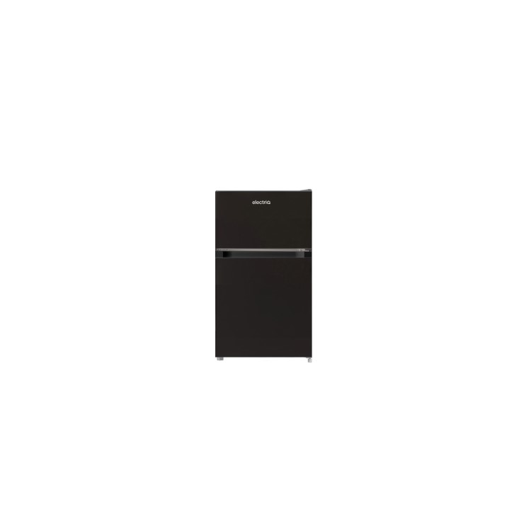 Refurbished electriQ eiqucffb Freestanding 86 Litre 60/40 Under Counter Fridge Freezer Black