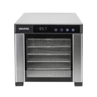 Refurbished electriQ Commercial Digital Food Dehydrator & Dryer with 6 Shelves and 48 Hour Timer Stainless Steel