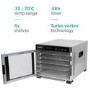 Refurbished electriQ Commercial Digital Food Dehydrator & Dryer with 6 Shelves and 48 Hour Timer Stainless Steel