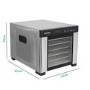 Refurbished electriQ Commercial Digital Food Dehydrator & Dryer with 6 Shelves and 48 Hour Timer Stainless Steel
