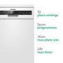 Refurbished electriQ eqdw45pw 10 Place Freestanding Slimline Dishwasher White