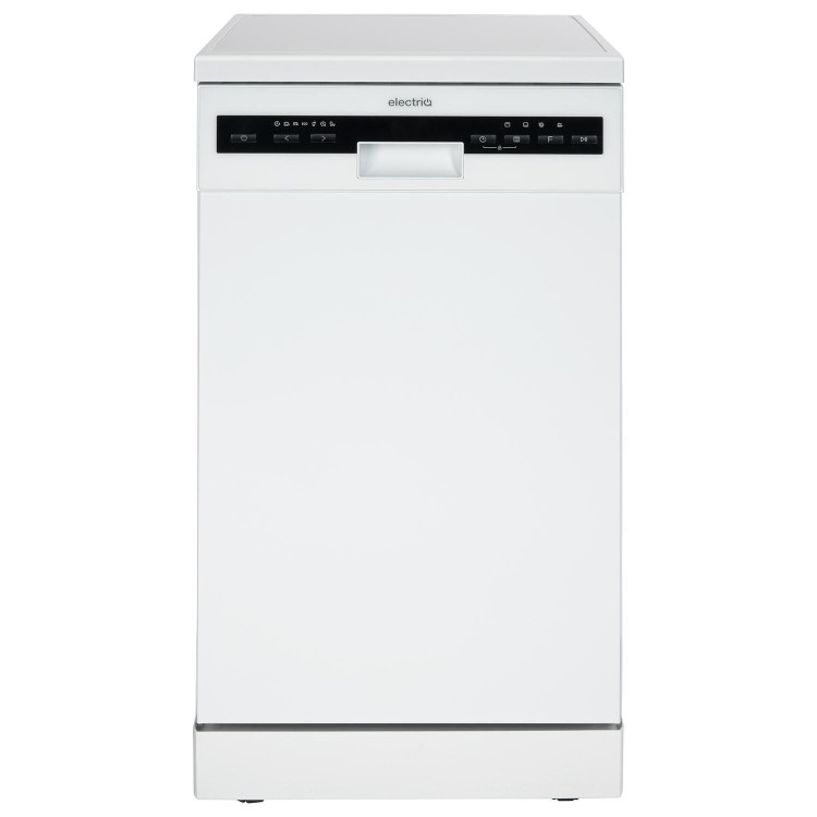 Refurbished electriQ eqdw45pw 10 Place Freestanding Slimline Dishwasher White