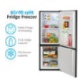 Refurbished electriQ eqfs50141ffb Freestanding 167 Litre 60/40 Split Fridge Freezer Black