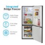 GRADE A2 - electriQ 167 Litre 60/40 Freestanding Fridge Freezer - Black