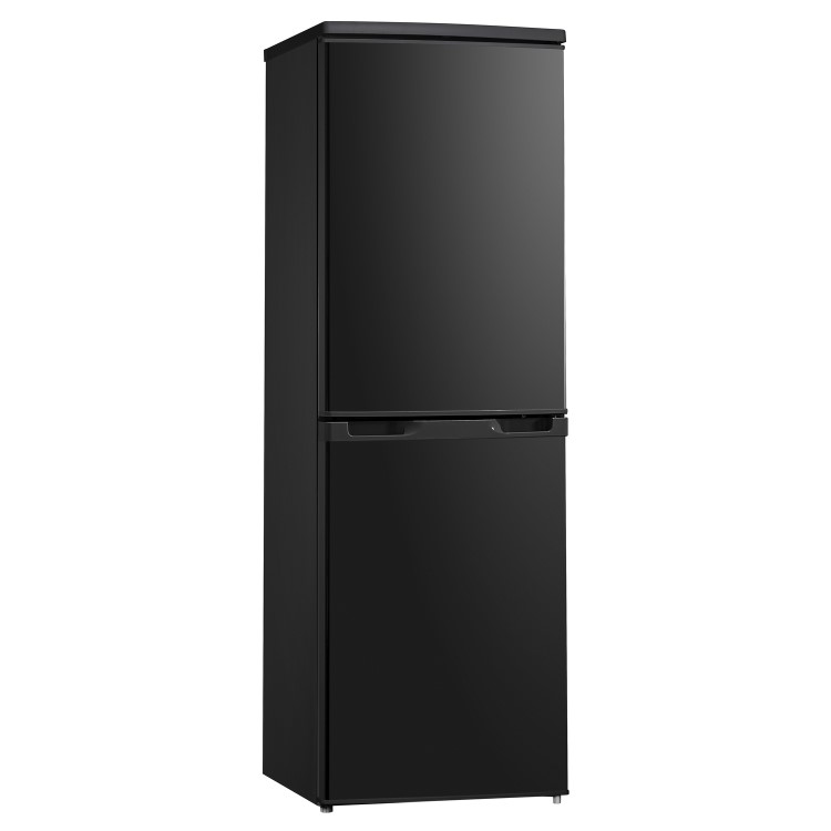 GRADE A1 - electriQ EQFS50152FFB 172 Litre Freestanding Fridge Freezer 50/50 Split Frost Free 50cm Wide - Black