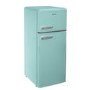 Refurbished electriQ eqretrotmblue Freestanding 208 Litre 80/20 Top Mount Retro Fridge Freezer Blue