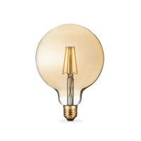 electriQ Dimmable Smart Wifi Filament Globe Bulb Large with E27 screw base - Smoked Amber finish - Alexa & Google Home compatible