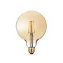 electriQ Dimmable Smart Wifi Filament Globe Bulb Large with E27 screw base - Smoked Amber finish - Alexa & Google Home compatible
