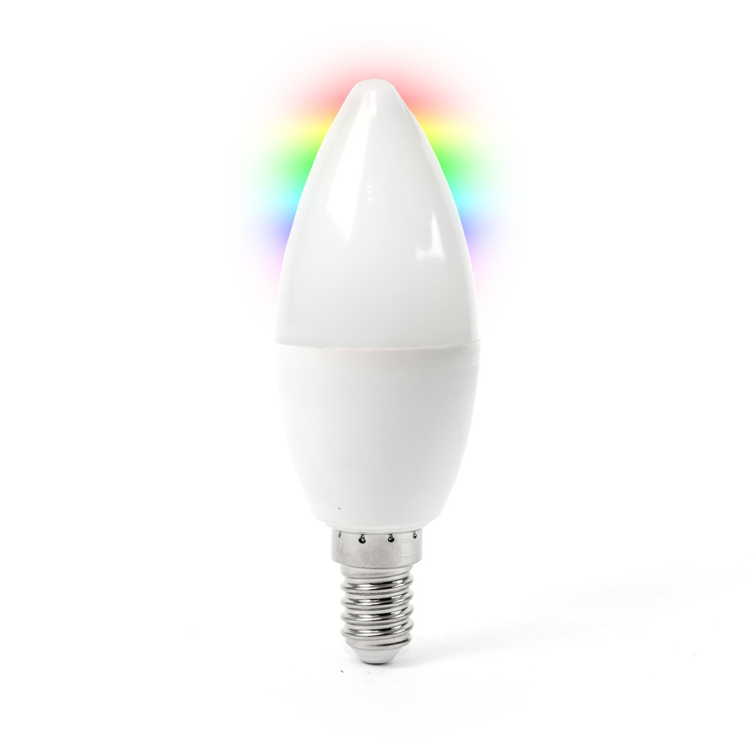 electriQ Dimmable Smart Colour Wifi Candle LED Bulb with E14 screw