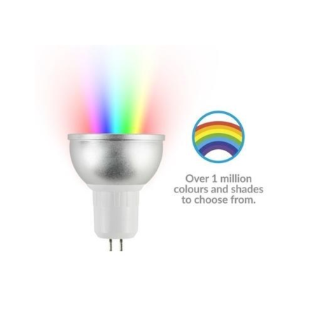 Box Opened electriQ Dimmable Smart Colour WIFI LED Spotlight Bulb with MR16 fitting - Alexa & Google Home compatible