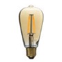 Box Opened electriQ ST64 Smart dimmable Wifi filament bulb with E27 screw fitting - Smoked Amber finish