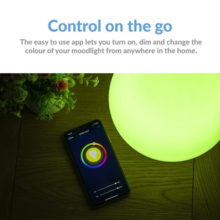 Smart Colour Changing Ambiance Lamp - Alexa & Google Home Compatible