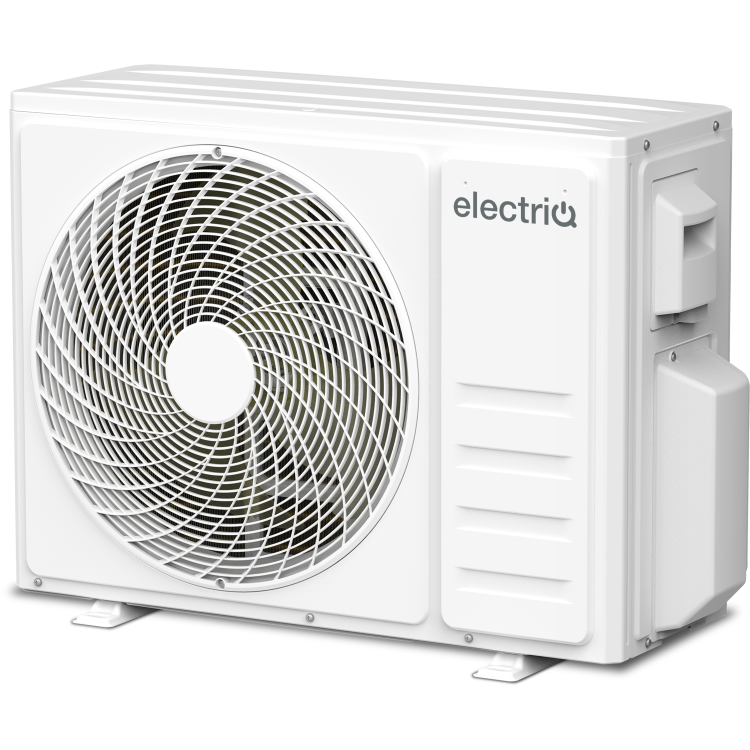 electriQ iQool Multi-Split 2 x 9000 BTU Smart Wall Mounted Heat Pump Air Conditioner Bundle - Two Indoor Units Single Outdoor Unit and Pipe Kits Included - Black