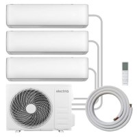 electriQ iQool Multi-Split 3 x 9000 BTU Smart Wall Mounted Split Air Conditioner with Heat Pump - Pipe Kits Included