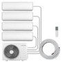 electriQ iQool Multi-Split 4 x 12000 BTU Smart Wall Mounted Split Air Conditioner with Heat Pump - Pipe Kits Included