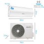 electriQ IQool Plus 12000 BTU Smart A+++ Wall Split Air Conditioner with Wall Bracket and Full Installation Included
