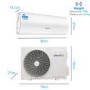 electriQ IQool Plus 9000 BTU Smart A+++ Wall Split Air Conditioner with Wall Bracket and Full Installation Included