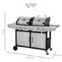 Refurbished electriQ iqdfbbq Dual Fuel Gas and Charcoal BBQ with 3 Burners