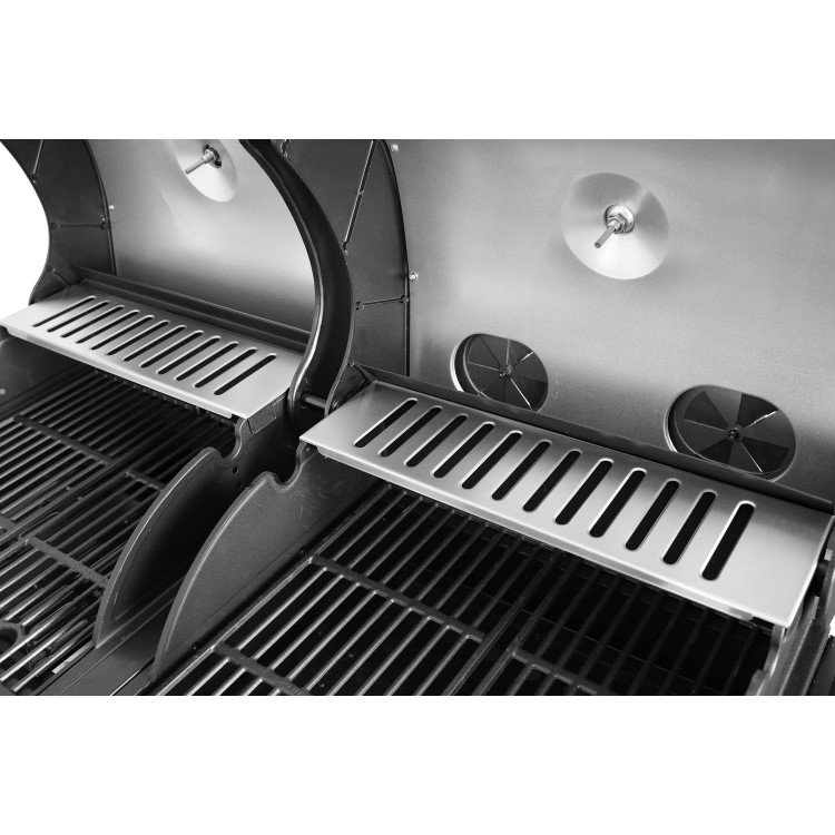 Refurbished electriQ iqdfbbq Dual Fuel Gas and Charcoal BBQ with 3 Burners