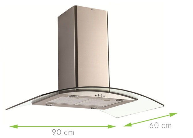 EIQISLANDCURVEDSS90 cooker hood