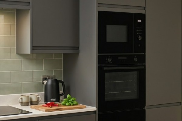 electriQ 25L 900W Built-In Microwave with Grill - Black