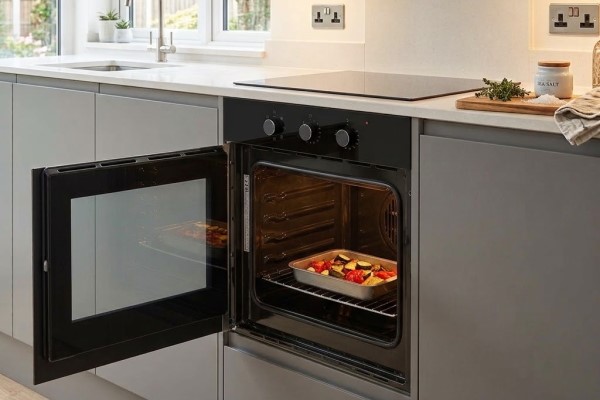 electriQ Fan Assisted Oven with Side Opening Door - Black