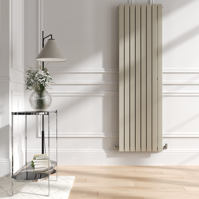 raika Riace Linen Vertical Flat Designer Radiator 1800x544mm Double