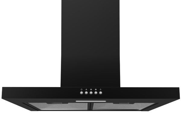 electriQ 60cm Slimline Chimney Hood - Black