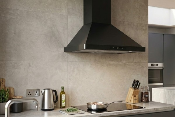 electriQ 60cm Traditional Chimney Cooker Hood - Stainless Steel
