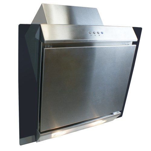 ElectrIQ 60cm Angled Glass and Steel Designer Cooker Hood (eIQCHFGBSS60)