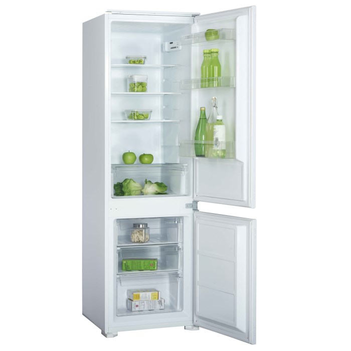 electriQ 54cm Wide 7030 Integrated Upright Fridge Freezer White
