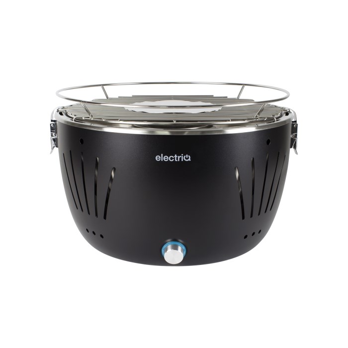 Portable Smokeless Charcoal BBQ Lotus Style Grill with Fan Includes